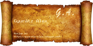 Gyurátz Alex névjegykártya